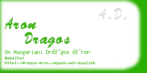 aron dragos business card